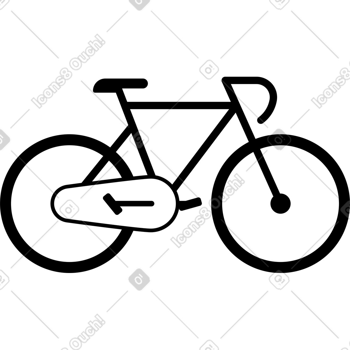Illustration Bicycle dans le style Transistor à télécharger aux formats PNG, SVG