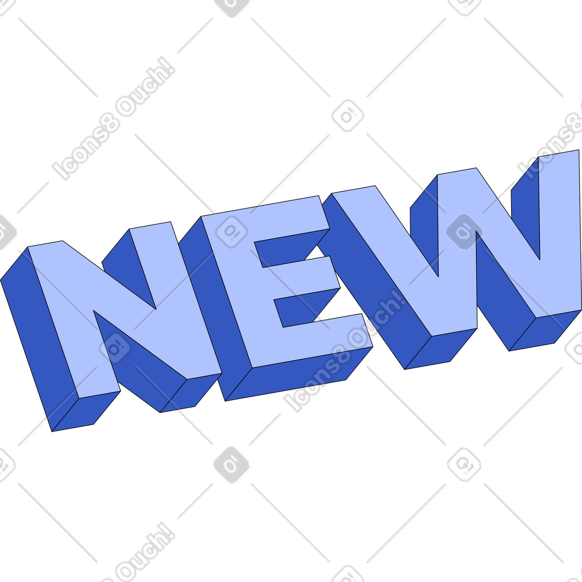 Ilustração de Letras novo texto em no estilo Techny para baixar em PNG, SVG