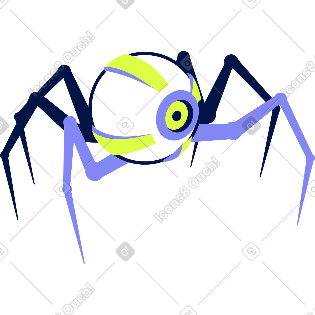 Ilustración Ojo de robot en estilo Glow a descargar en PNG y SVG