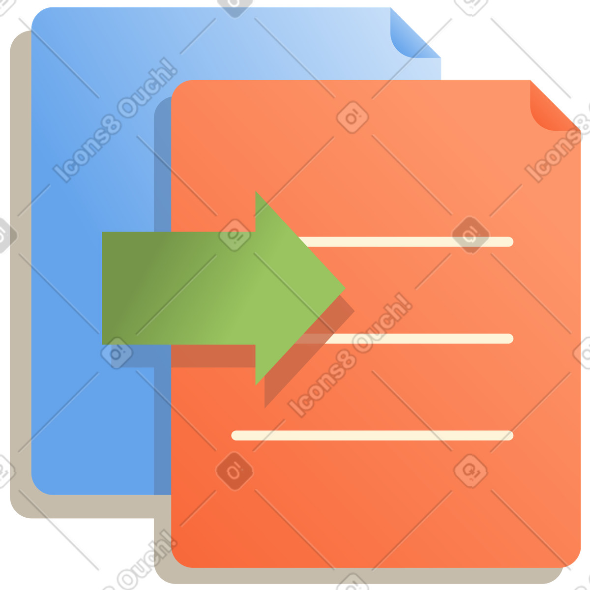 Illustration Copie d'icône dans le style Silky à télécharger aux formats PNG, SVG