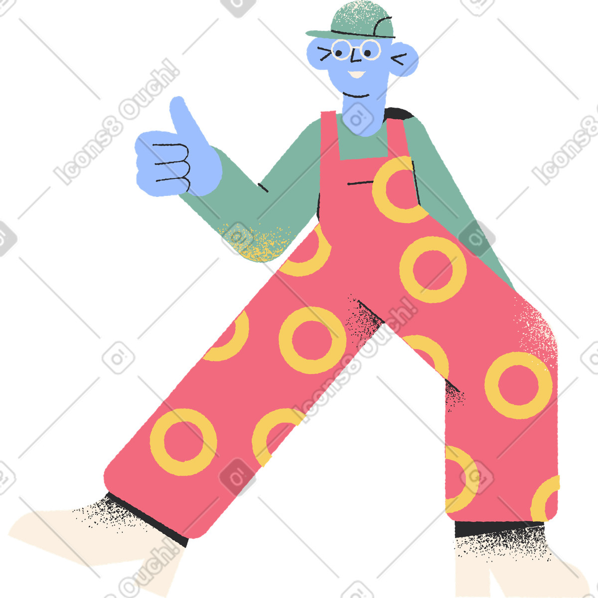 Uomo illustrazione in stile Pablo scarica in PNG, SVG