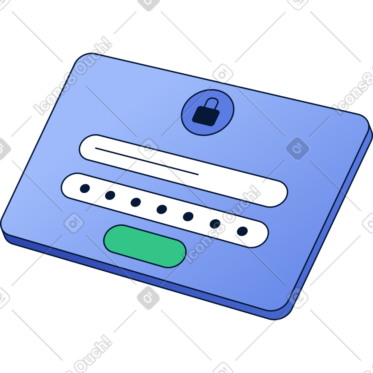Panel with login and password illustration in Neat style download in PNG, SVG