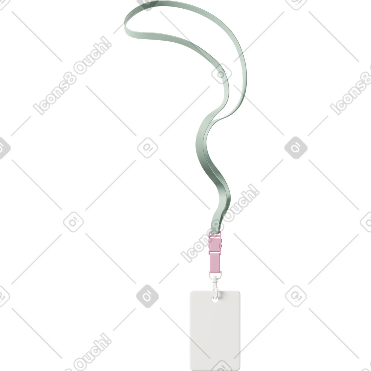 3D Casual life スタイルの Name tag green のイラストをPNG、SVG形式でダウンロード