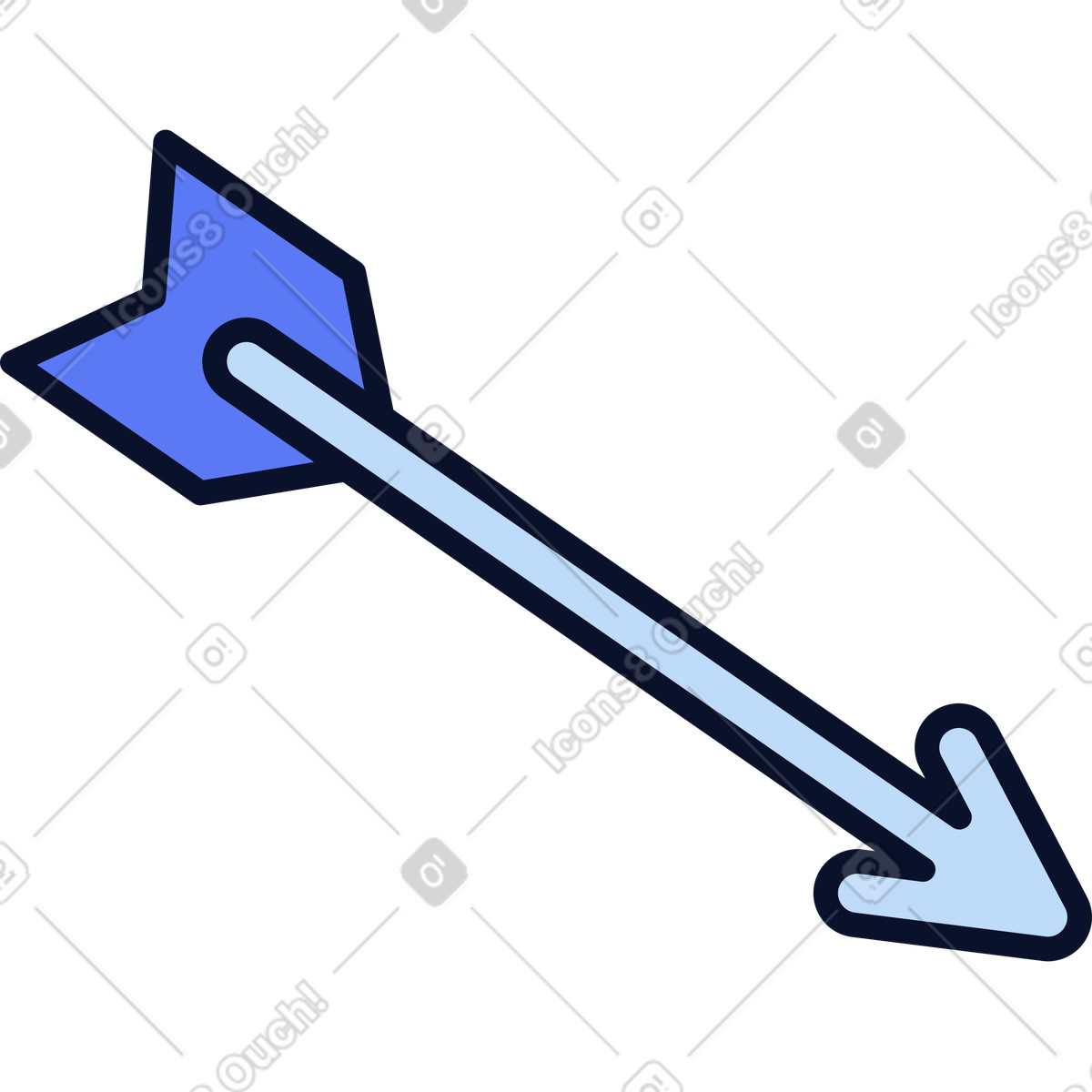 Illustration La flèche dans le style Flexy à télécharger aux formats PNG, SVG