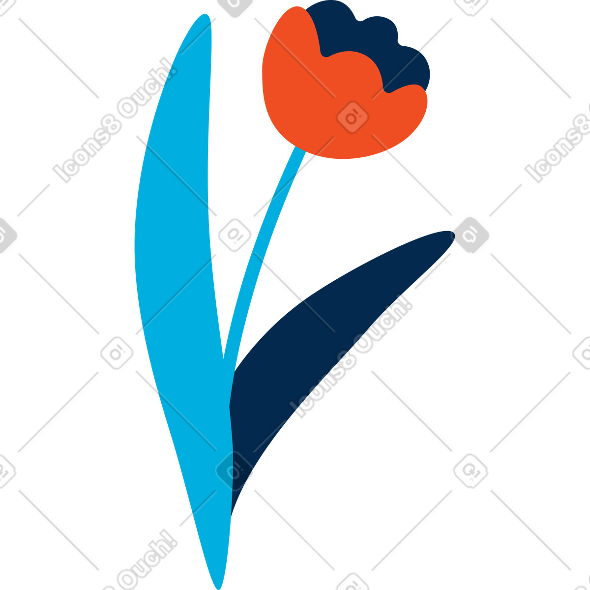 Flame スタイルの Flower のイラストをPNG、SVG形式でダウンロード