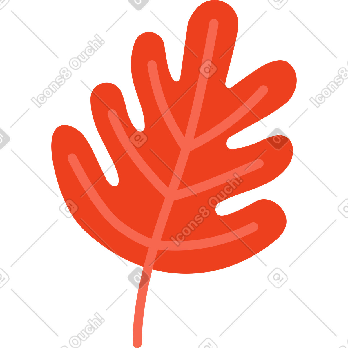Leaf illustration in Arabica style download in PNG, SVG