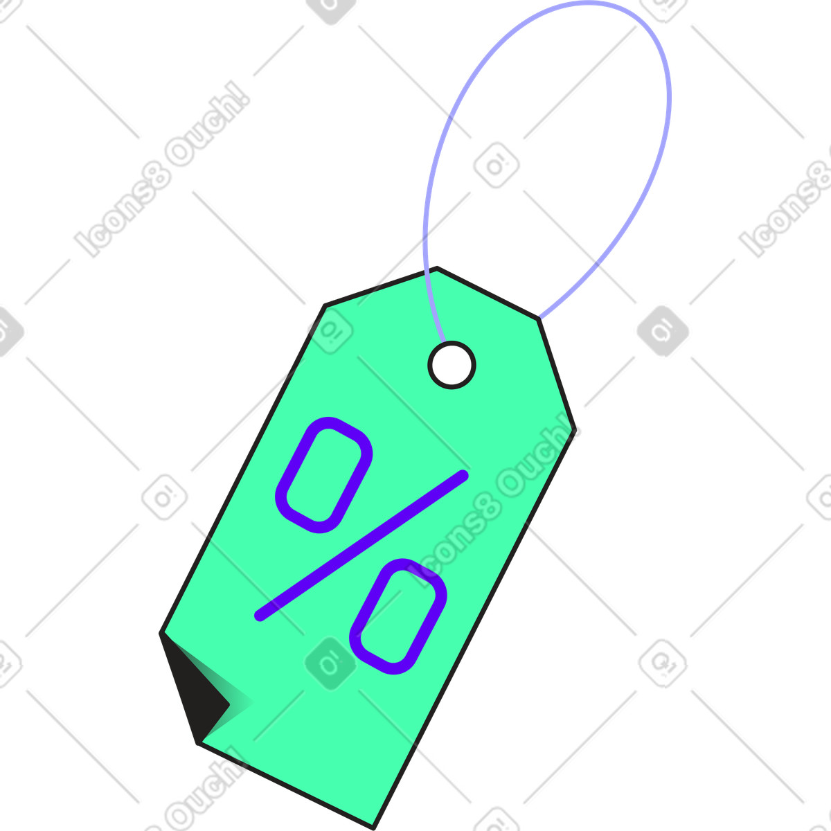 Incut スタイルの パーセント のイラストをPNG、SVG形式でダウンロード