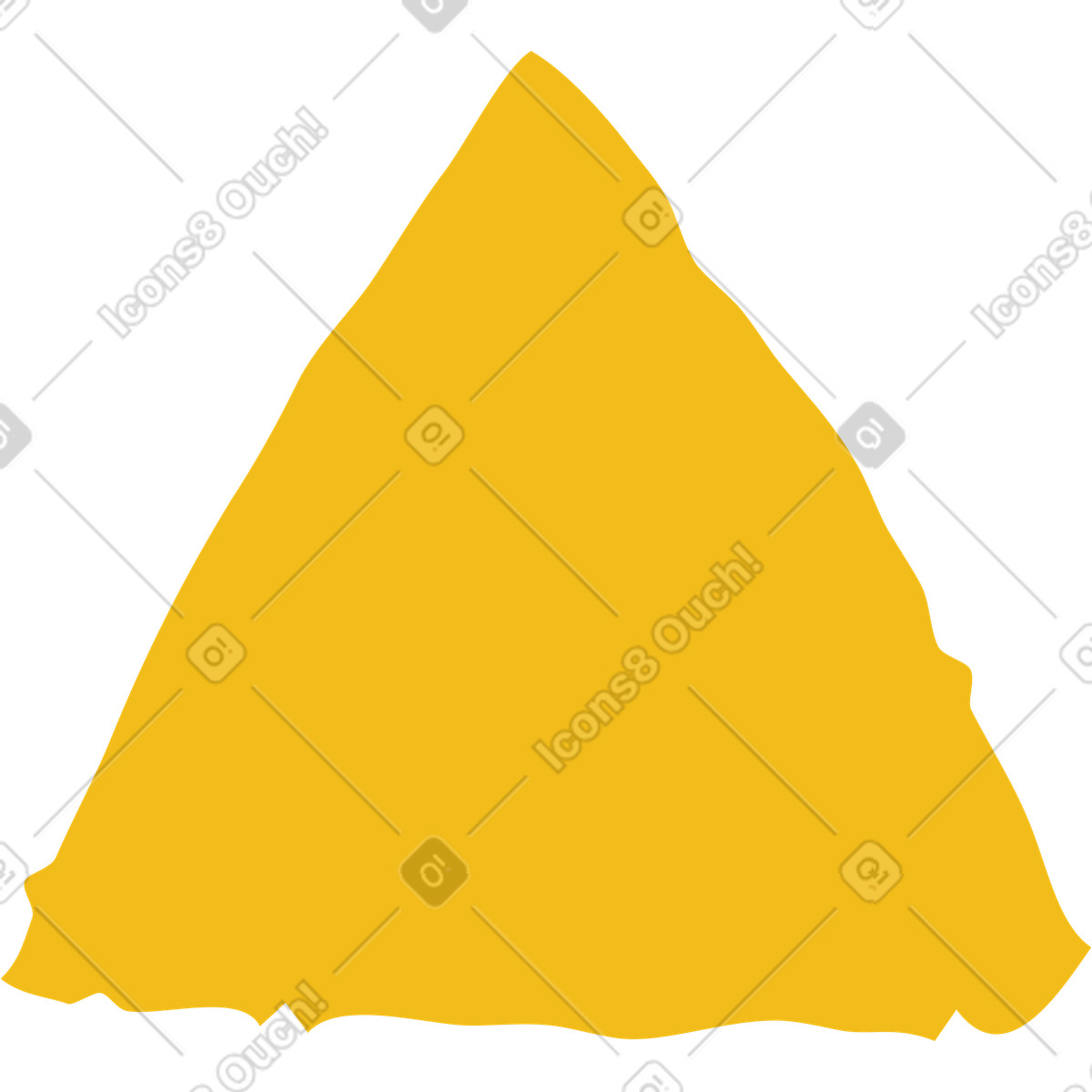 Flamenco 스타일의 Yellow triangle 일러스트레이션 PNG, SVG 다운로드