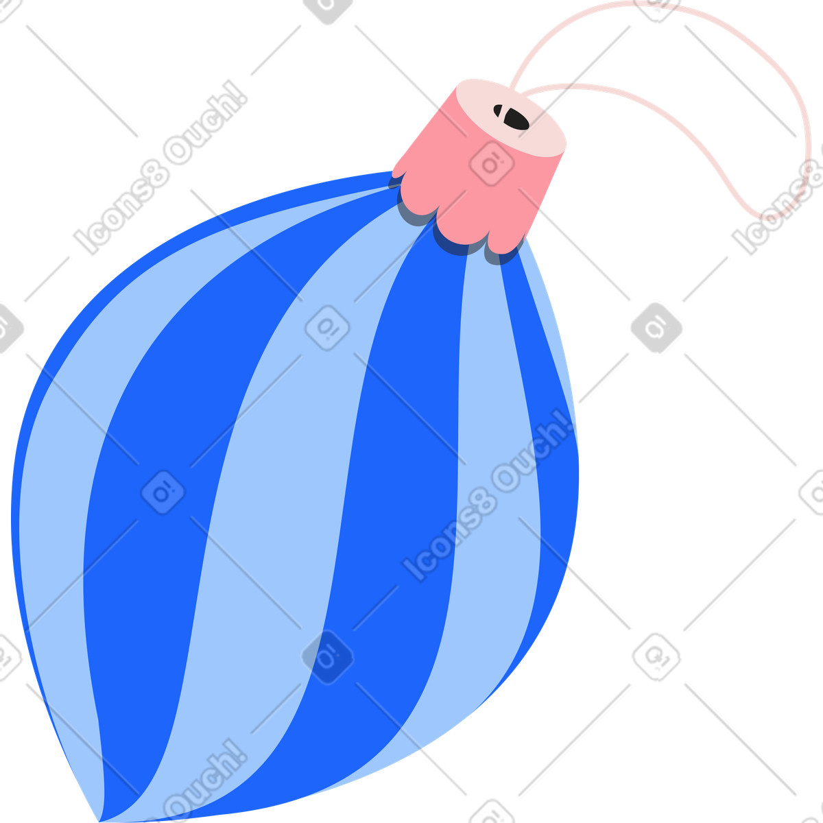 Christmas bauble illustration in Editorial style download in PNG, SVG
