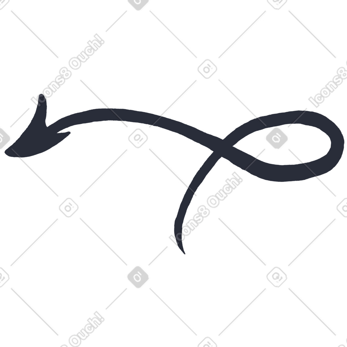 Arrow illustration in Inky style download in PNG, SVG