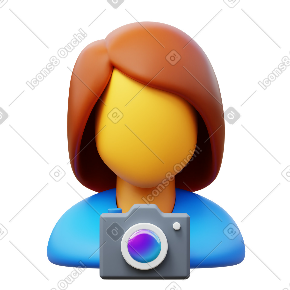 Tourist female illustrazione in stile 3D Fluency scarica in PNG, SVG