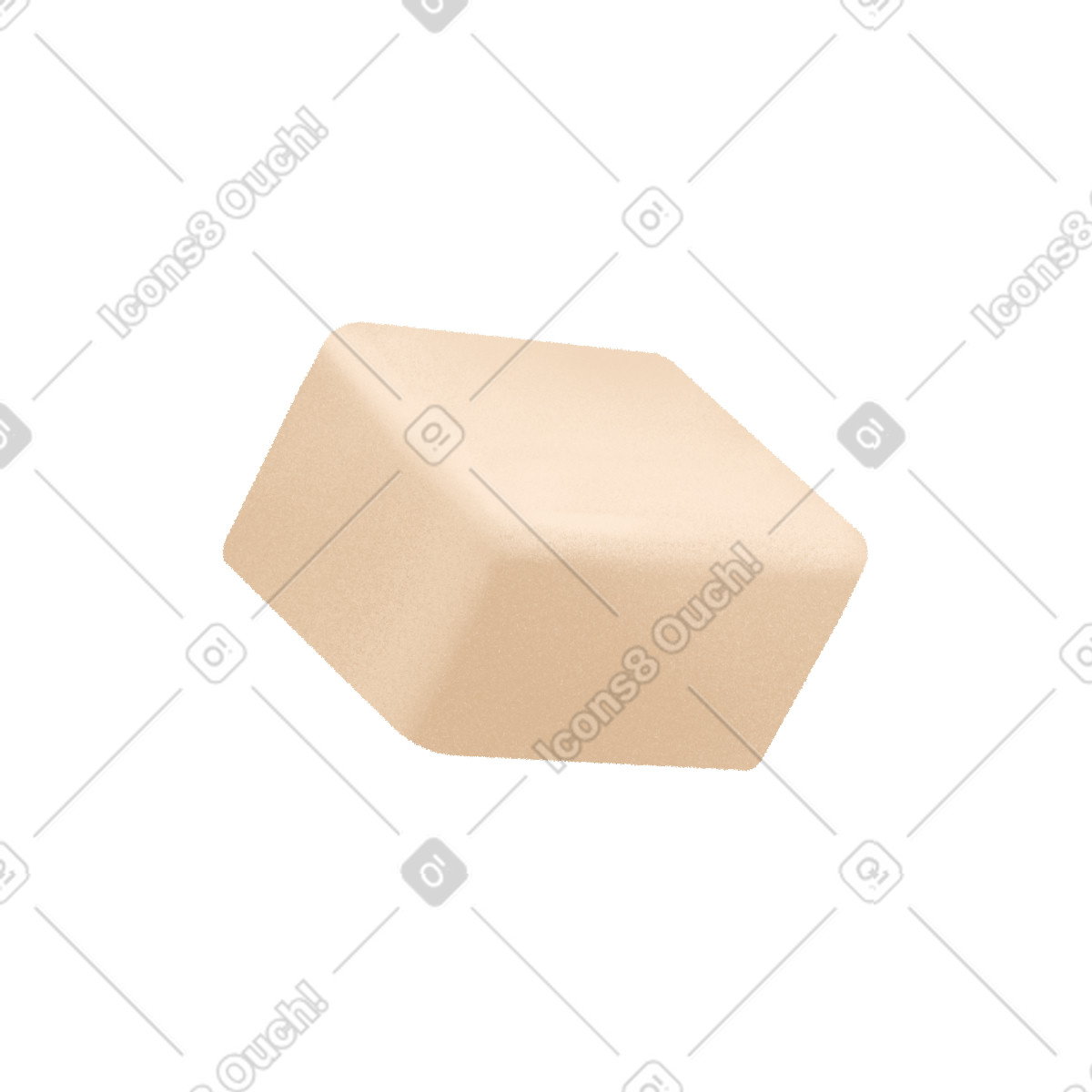 Weißer volumetrischer würfel-Illustration im Gleam-Stil als Download in PNG, SVG