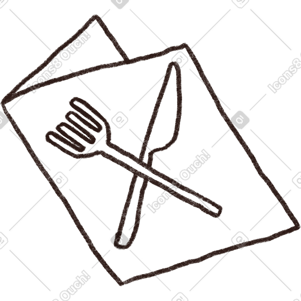 Menu illustration in Blobby style download in PNG, SVG