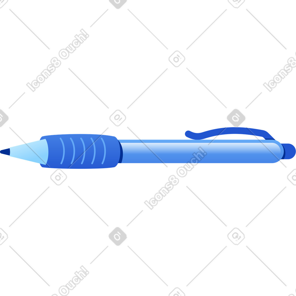 Automatic pen illustration in Glossy style download in PNG, SVG
