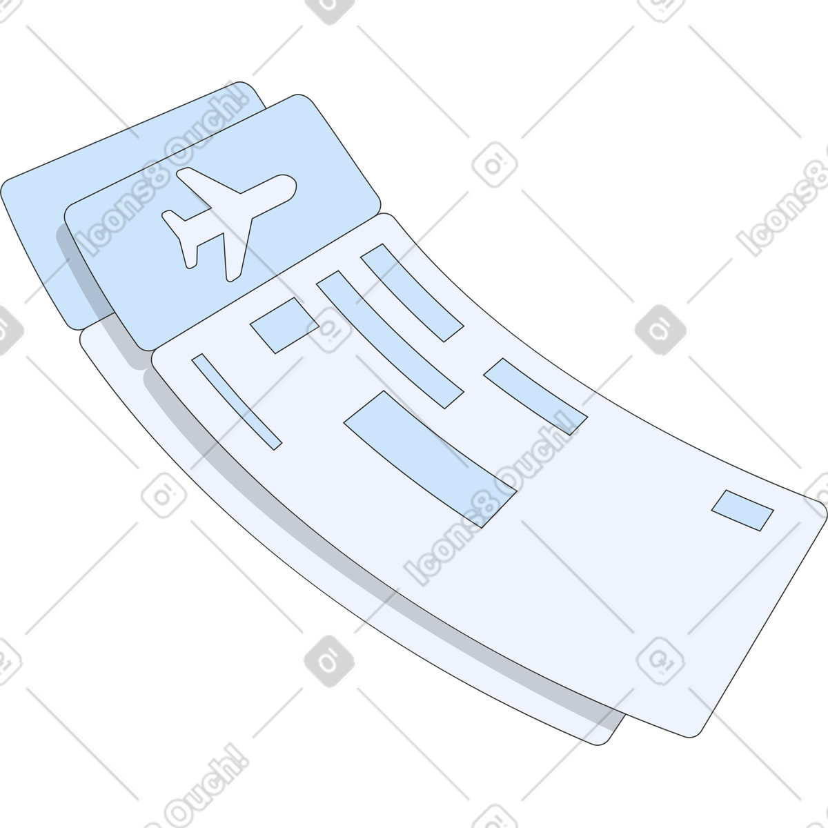 Tickets illustration in Kit style download in PNG, SVG