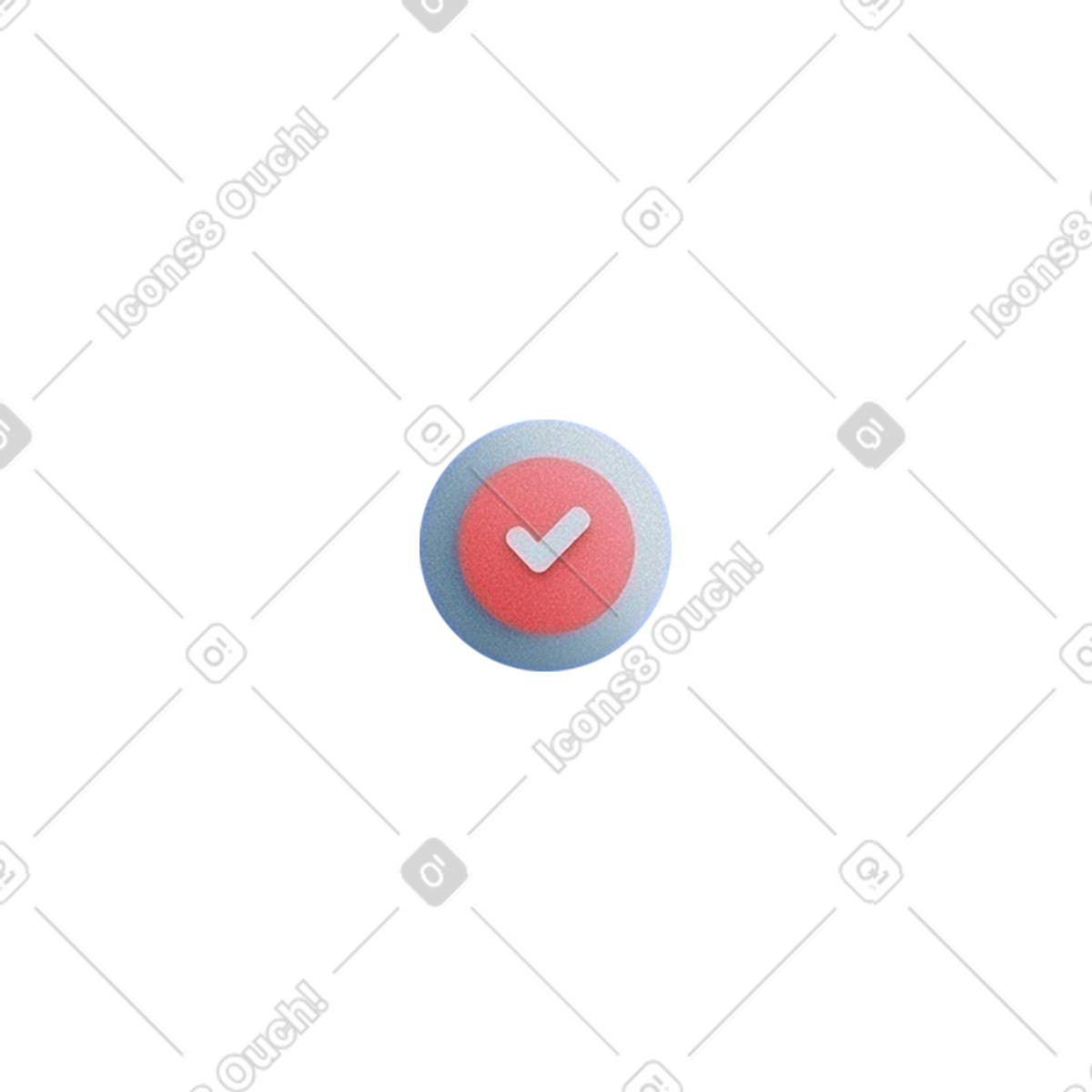Segno di spunta nel cerchio illustrazione in stile Grainy scarica in PNG, SVG