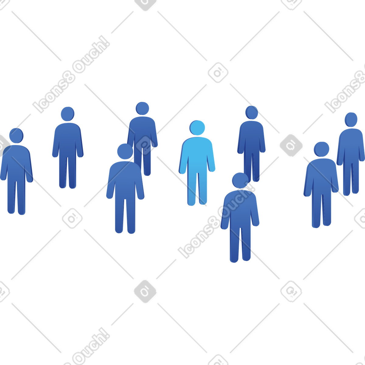 Gruppo di persone illustrazione in stile Quantum scarica in PNG, SVG