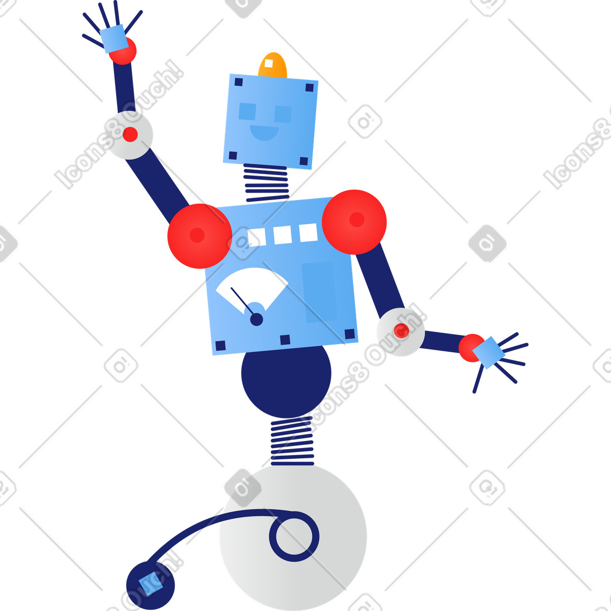 Robot illustrazione in stile Clip scarica in PNG, SVG