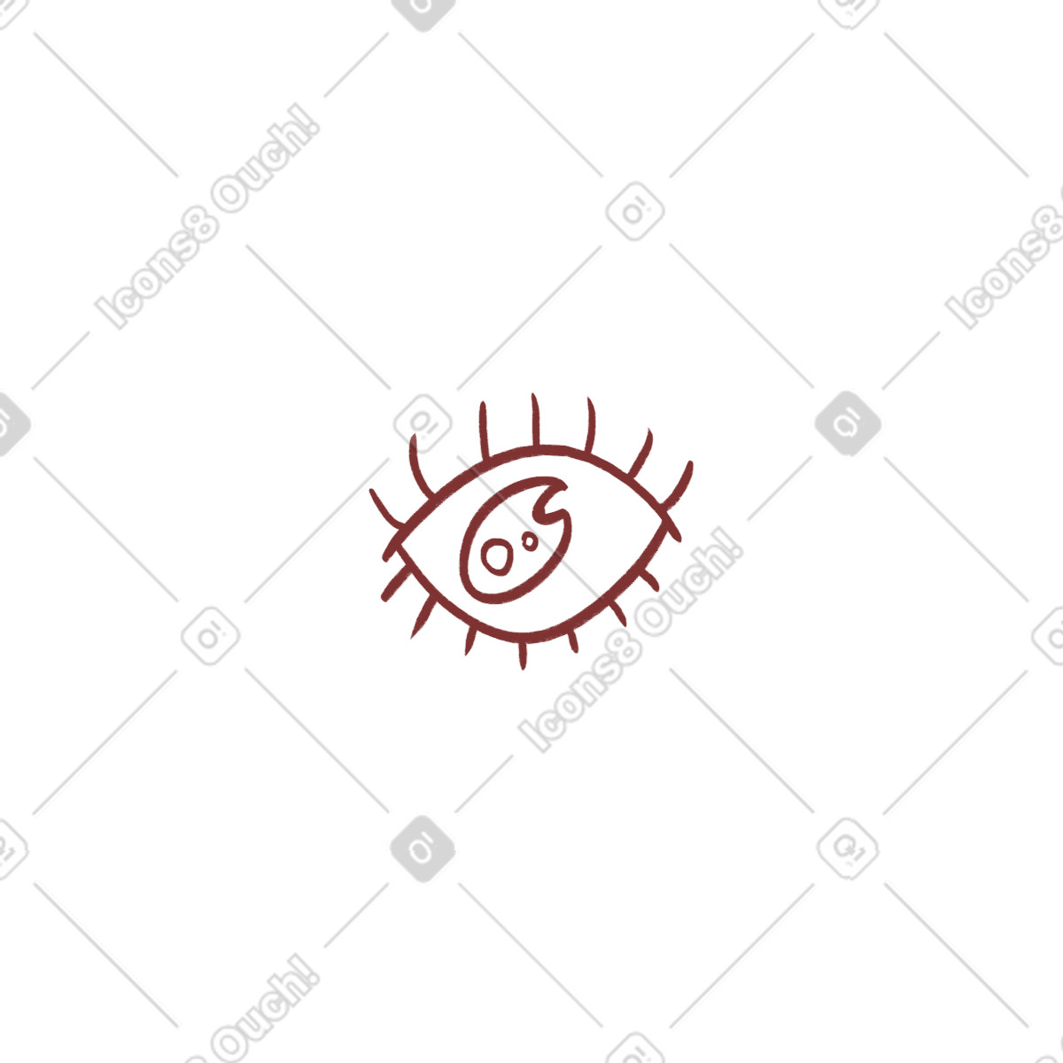 Illustration Œil dans le style Sleepy à télécharger aux formats PNG, SVG