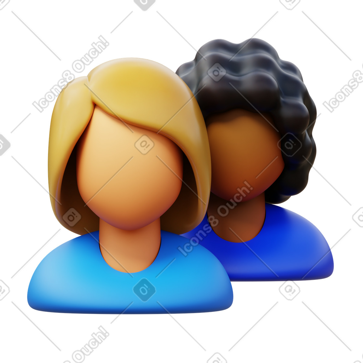 Group illustration showcasing diverse individuals in a clipart style PNG SVG GIF