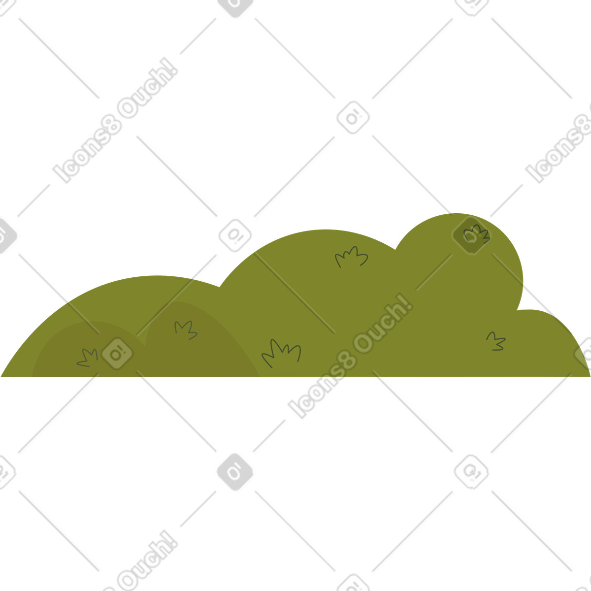 Illustration Des buissons dans le style Dizzy à télécharger aux formats PNG, SVG