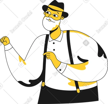 Old gentleman PNG, SVG