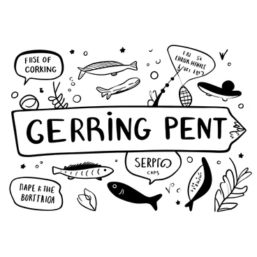 A detailed illustrated guide featuring various species of "herring" displayed in a row. Each species is labeled with its name in clear letters. Surrounding the herring, there are distinct "fun facts" highlighted in decorative boxes. Each fact is presented in an engaging font, with small illustrations related to the facts next to them, such as fishing nets and ocean waves. The background features subtle hints of sea life, such as bubbles and seaweed shapes.