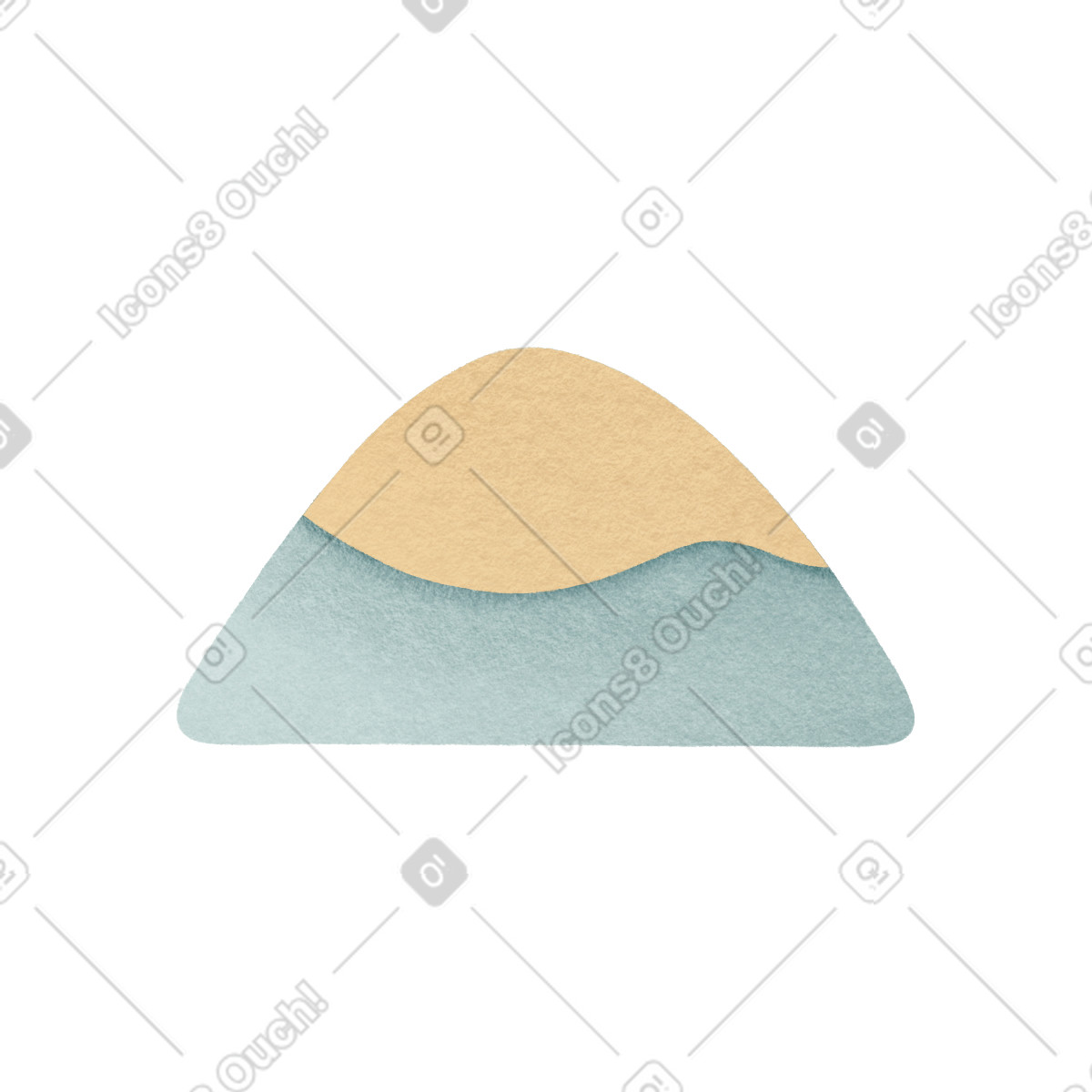 Ilustración Mountain en estilo Woolly a descargar en PNG y SVG