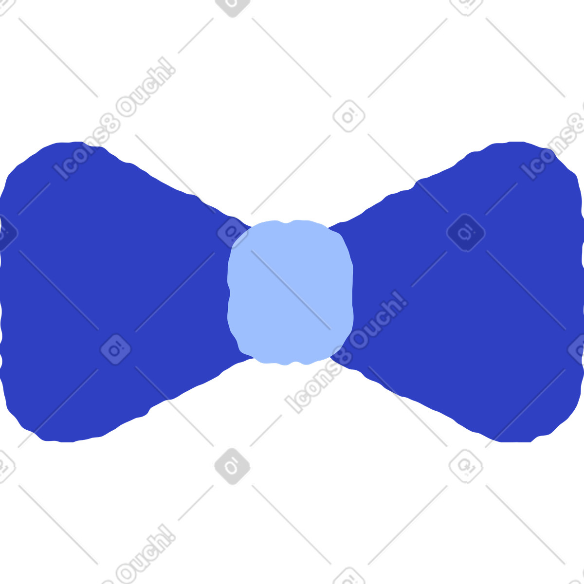 Ilustración Corbata de moño en estilo Pablo a descargar en PNG y SVG