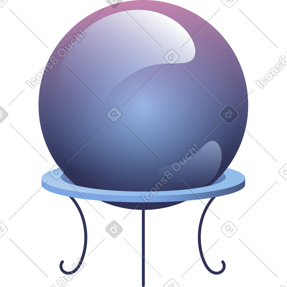 Magic ball illustration in Beam style download in PNG, SVG