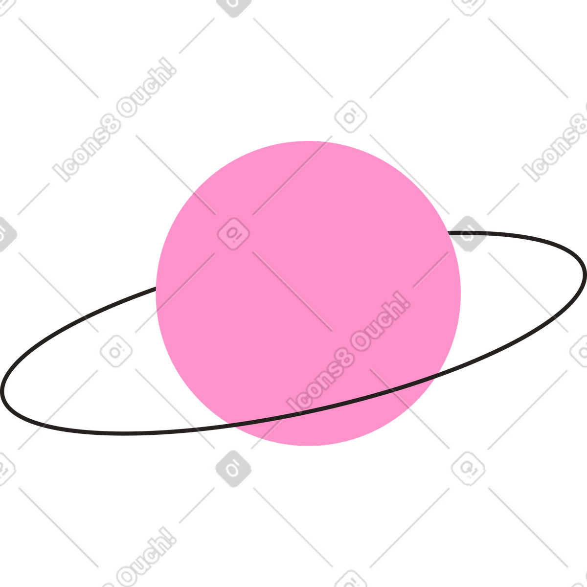 Illustration Saturne dans le style Like à télécharger aux formats PNG, SVG