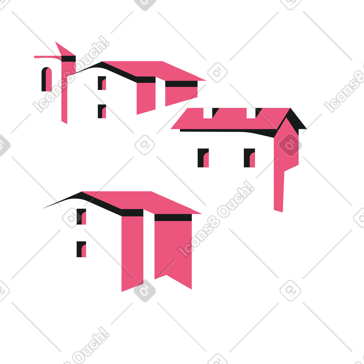 Background house illustration in Lounge style download in PNG, SVG