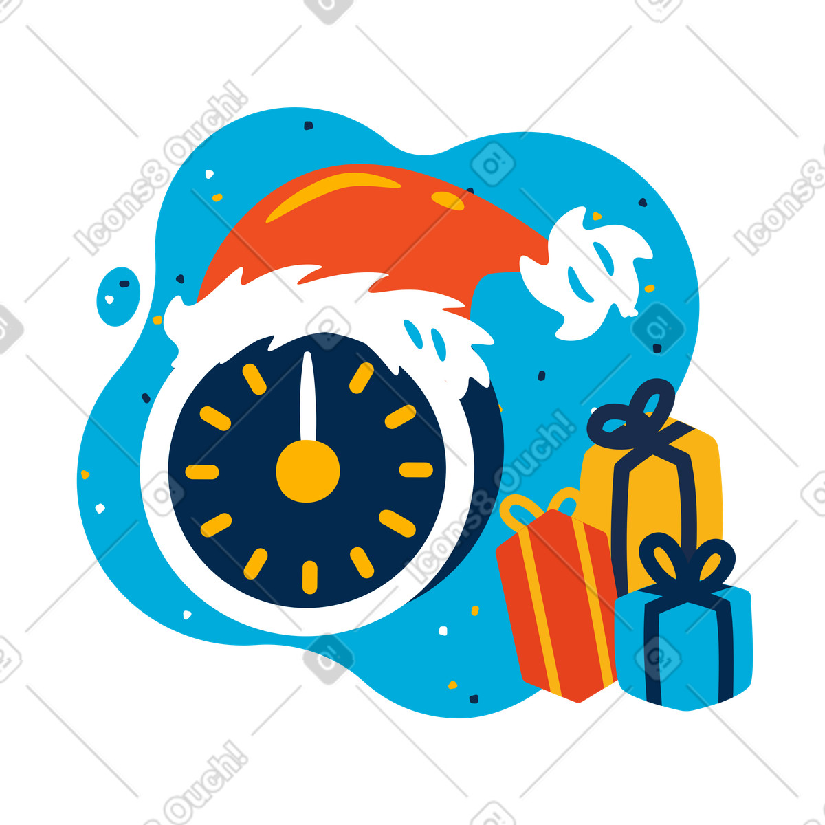 Ilustración Medianoche de navidad en estilo Flame a descargar en PNG y SVG