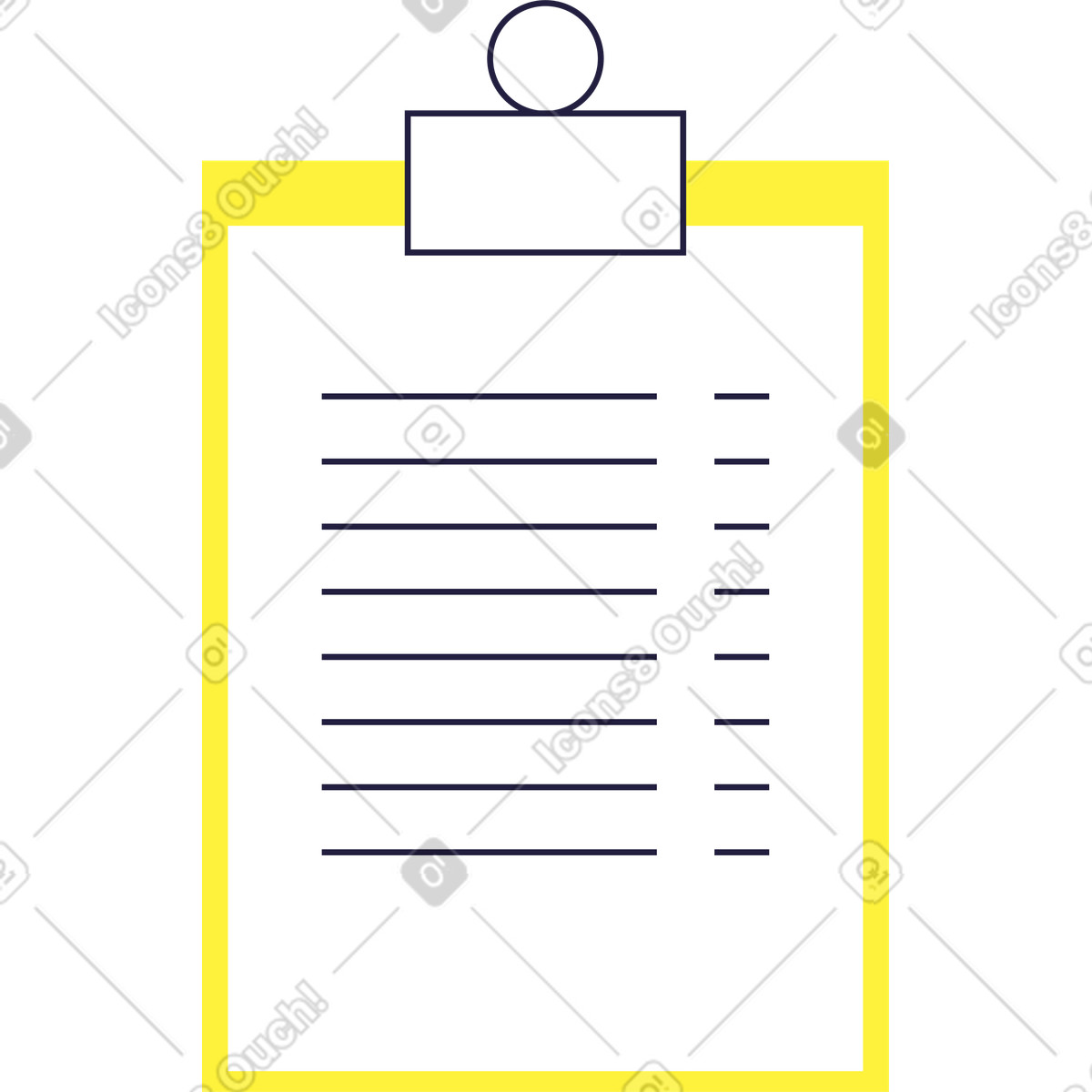 Clipboard with form illustration in Mellow style download in PNG, SVG