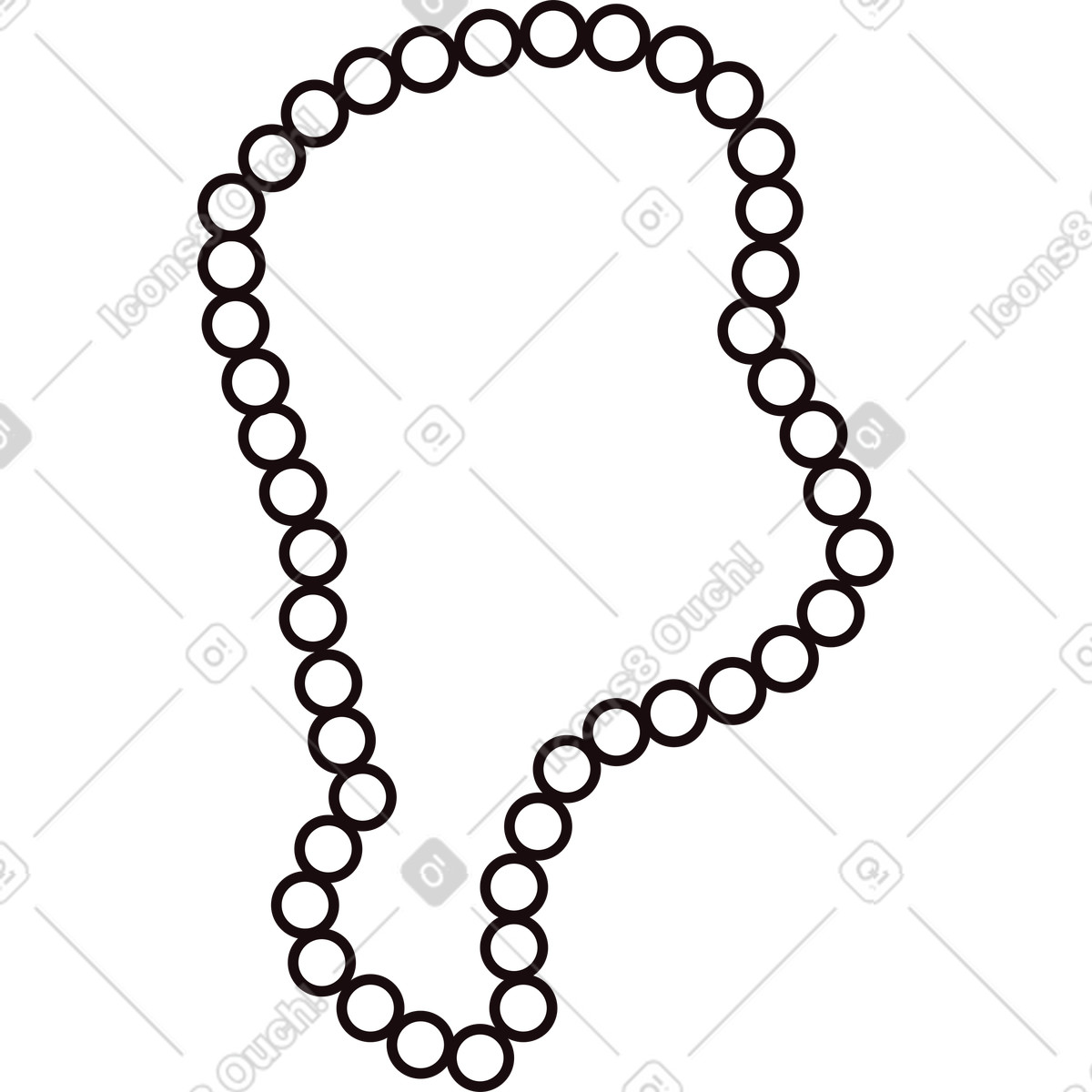Perlen-Illustration im Delight-Stil als Download in PNG, SVG