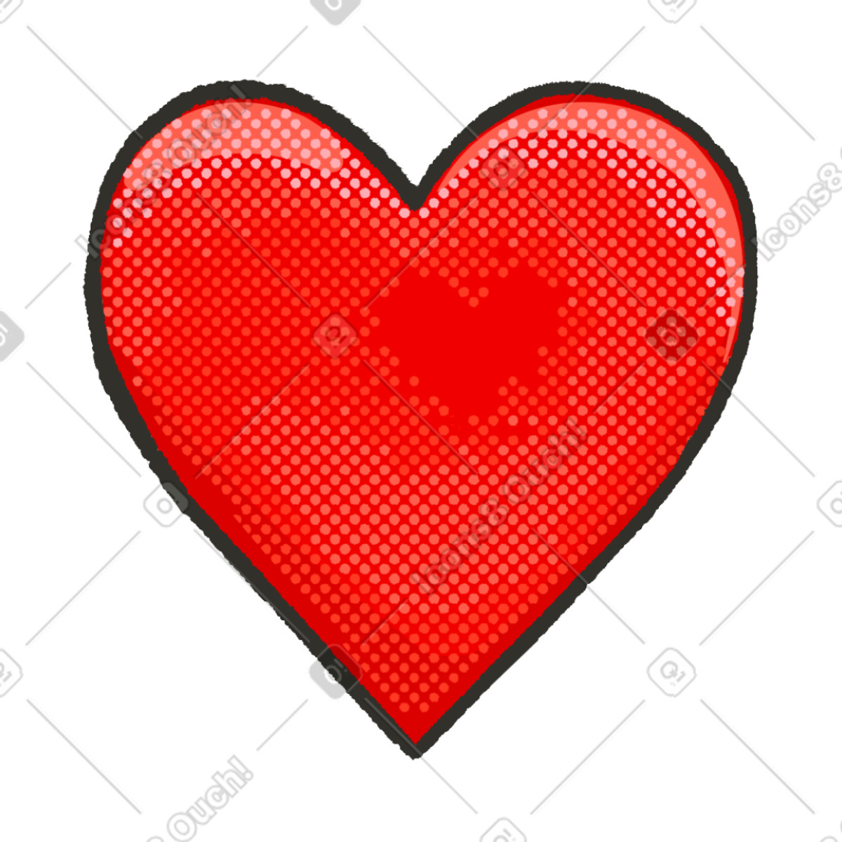 Ilustração de Heart em no estilo Dots para baixar em PNG, SVG