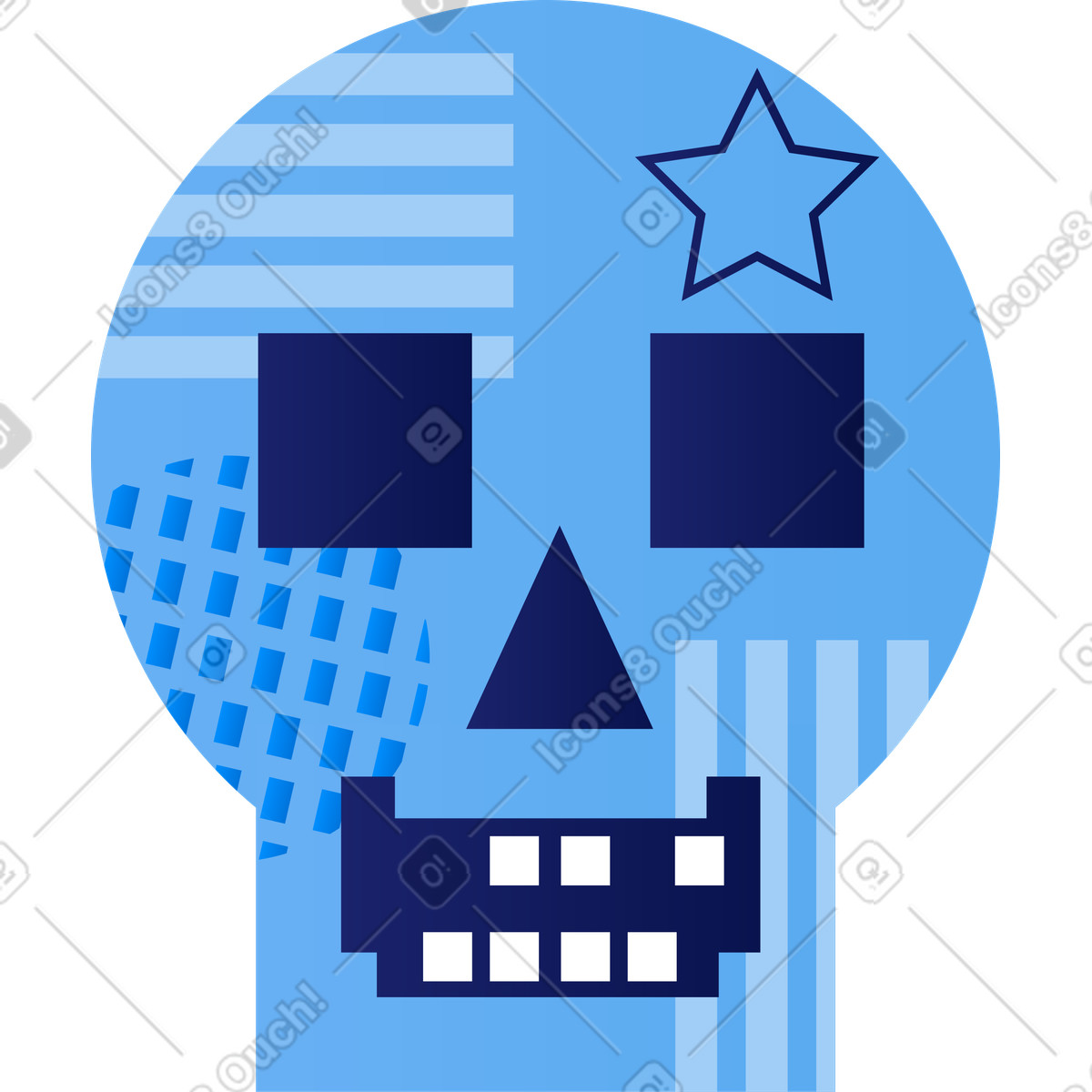 Cranio illustrazione in stile Clip scarica in PNG, SVG