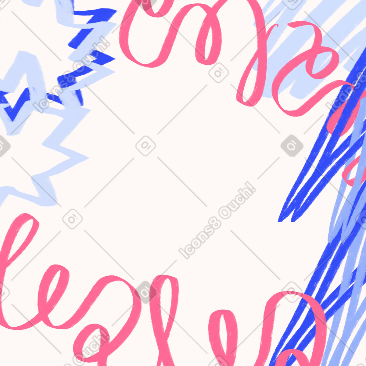 Sfondo astratto con forme decorative illustrazione in stile Quirky scarica in PNG, SVG