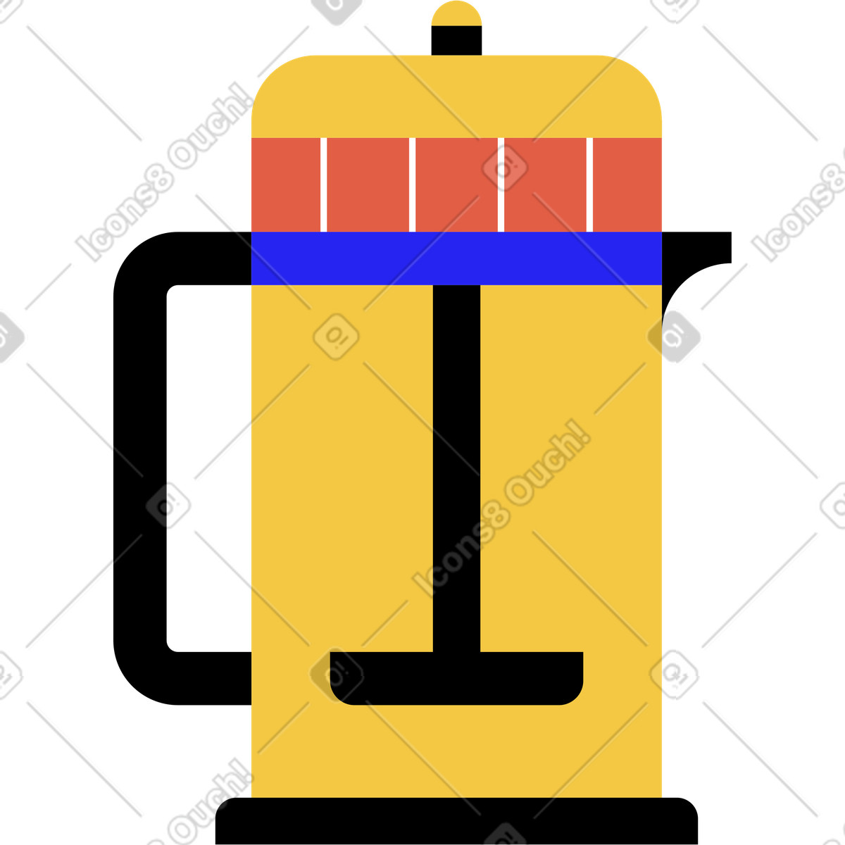 Ilustración Tetera en estilo Flat a descargar en PNG y SVG