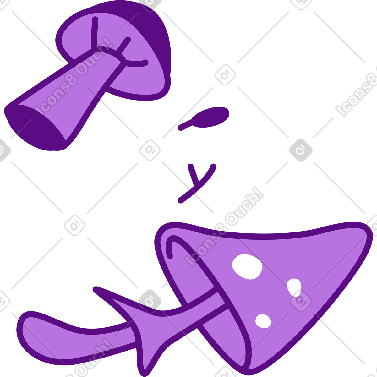 Illustration Champignons dans le style Storyline à télécharger aux formats PNG, SVG