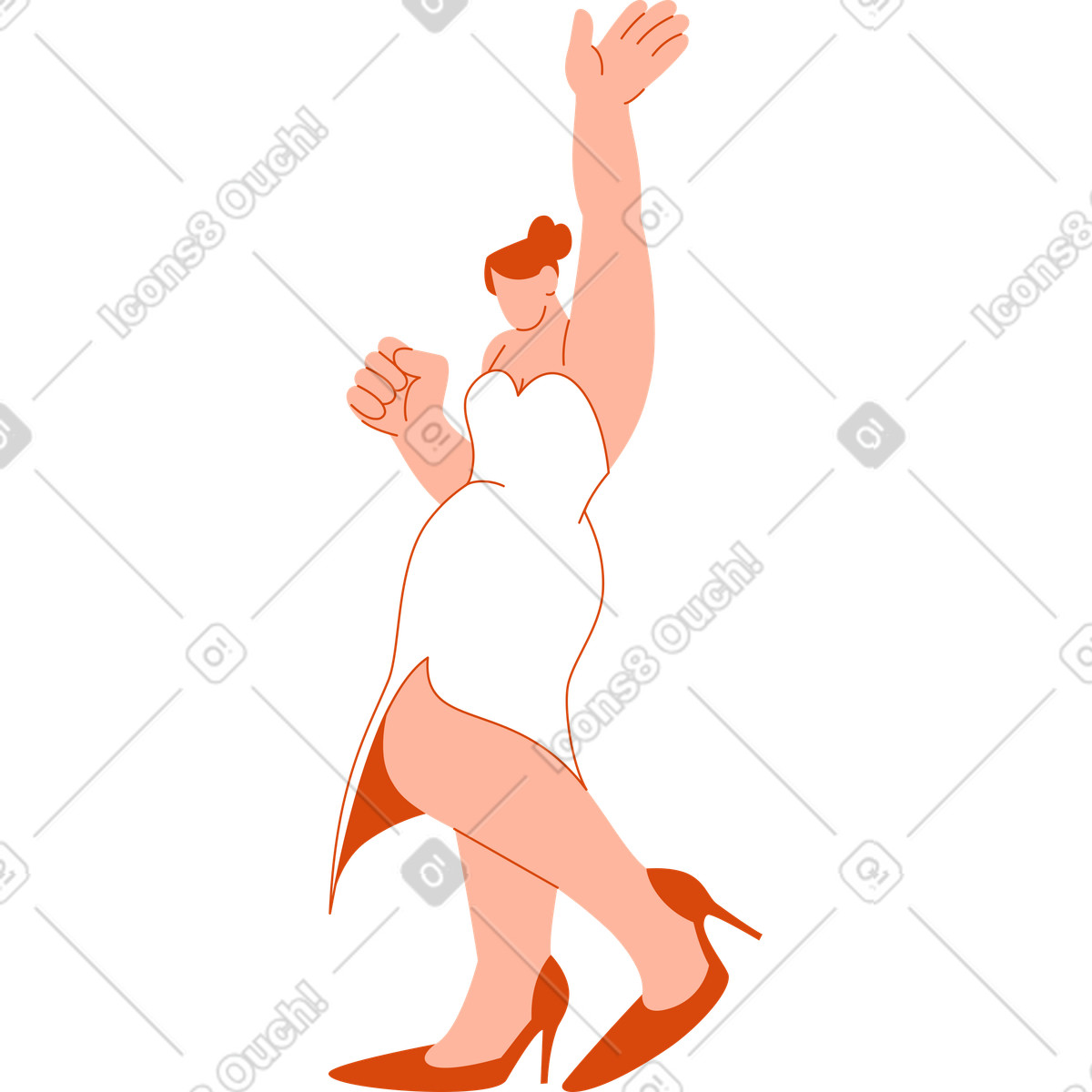 下载 Orange 风格的 女歌手 插画，支持 PNG、SVG 格式