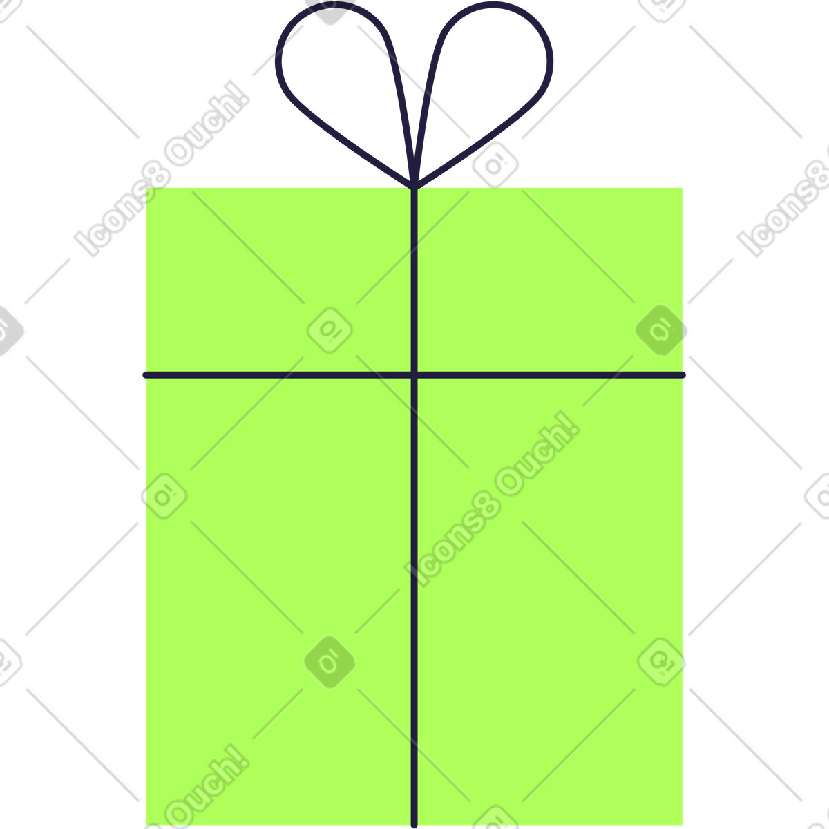 Geschenk-Illustration im Mellow-Stil als Download in PNG, SVG