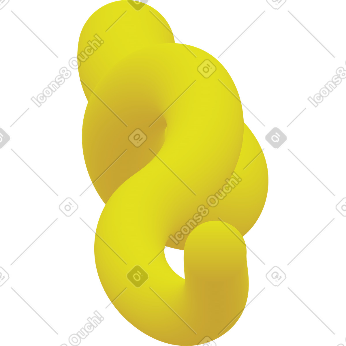 下载 Forms 风格的 Yellow curved shape 插画，支持 PNG、SVG 格式