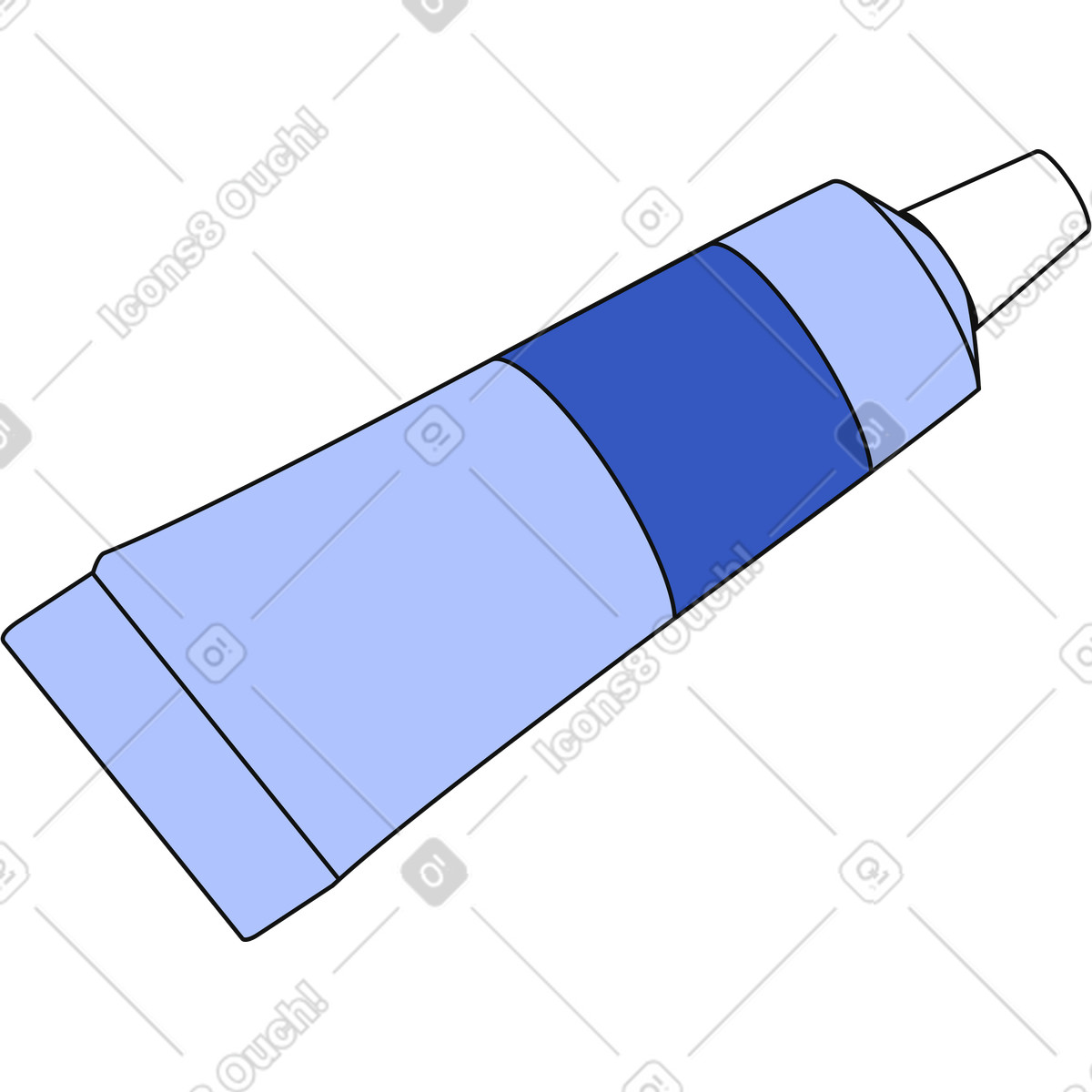 Farbtube-Illustration im Techny-Stil als Download in PNG, SVG