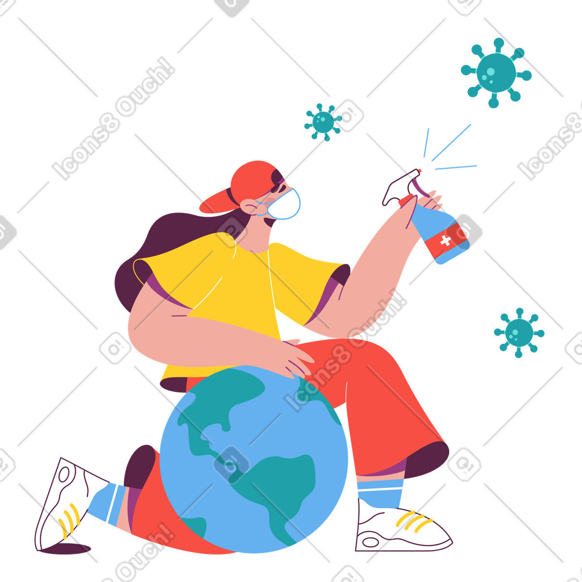 下载 Sammy 风格的 拯救地球 插画，支持 PNG、SVG 格式