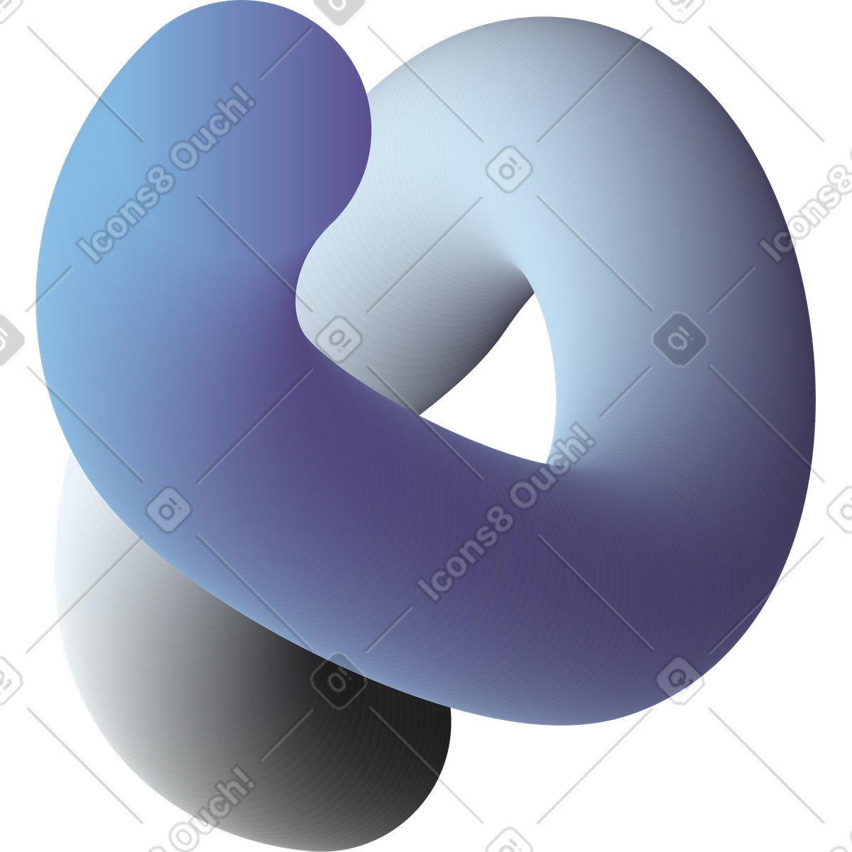Blue gray curved shape illustrazione in stile Forms scarica in PNG, SVG