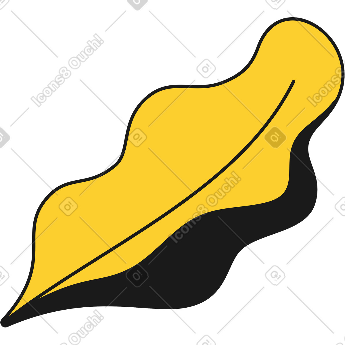 Taxi 스타일의 잎 일러스트레이션 PNG, SVG 다운로드