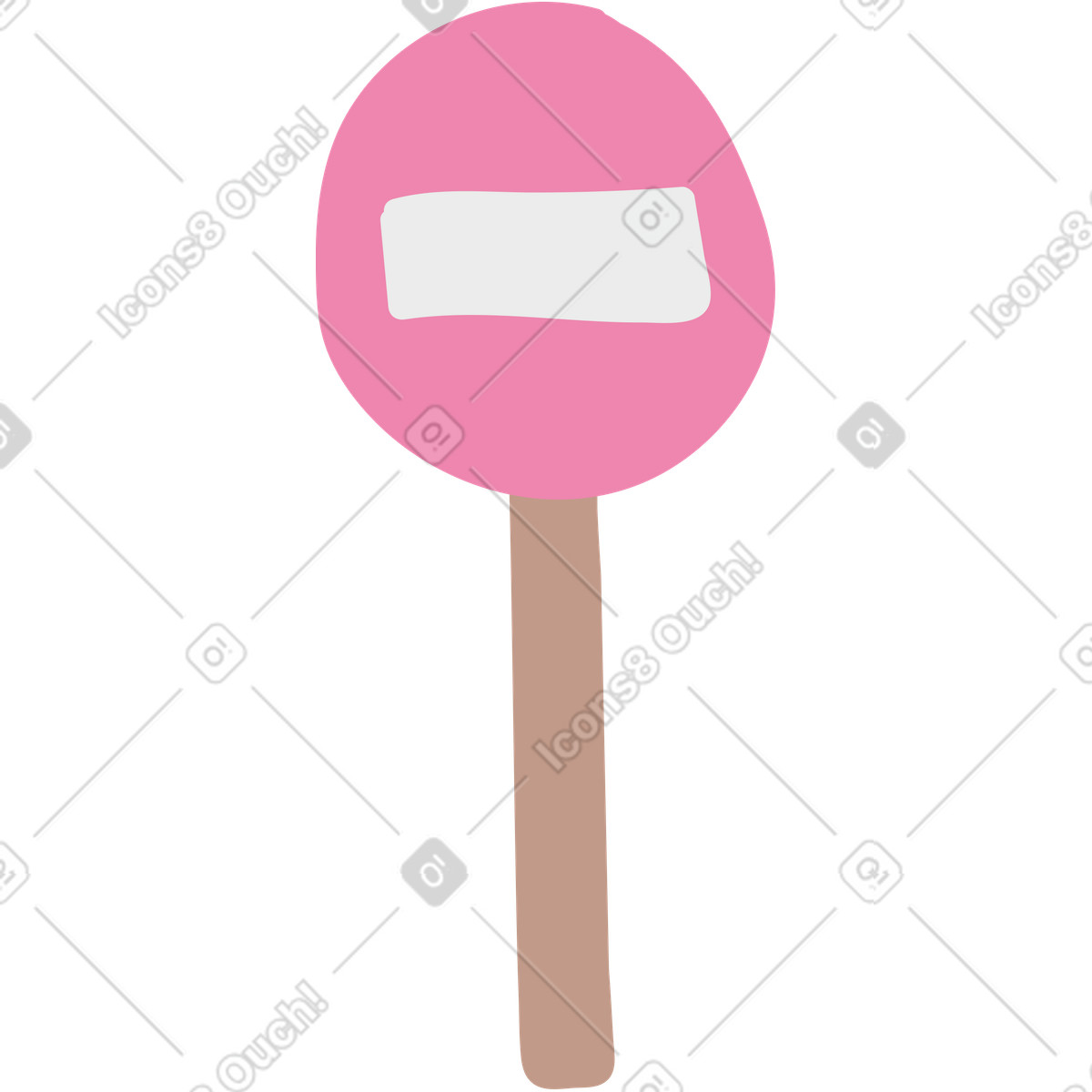 Stop sign illustrazione in stile Pluto scarica in PNG, SVG