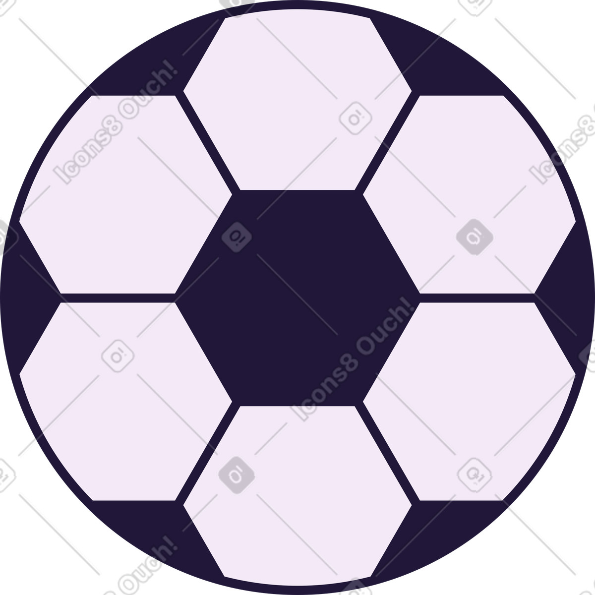 Soccer ball illustrazione in stile Conifer scarica in PNG, SVG