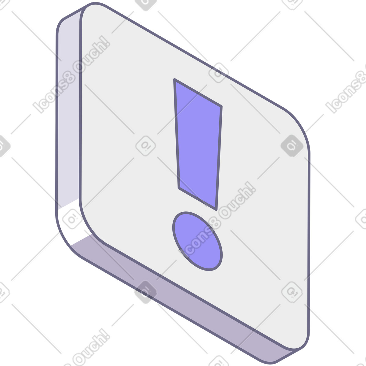 Modul スタイルの Exclamation mark のイラストをPNG、SVG形式でダウンロード